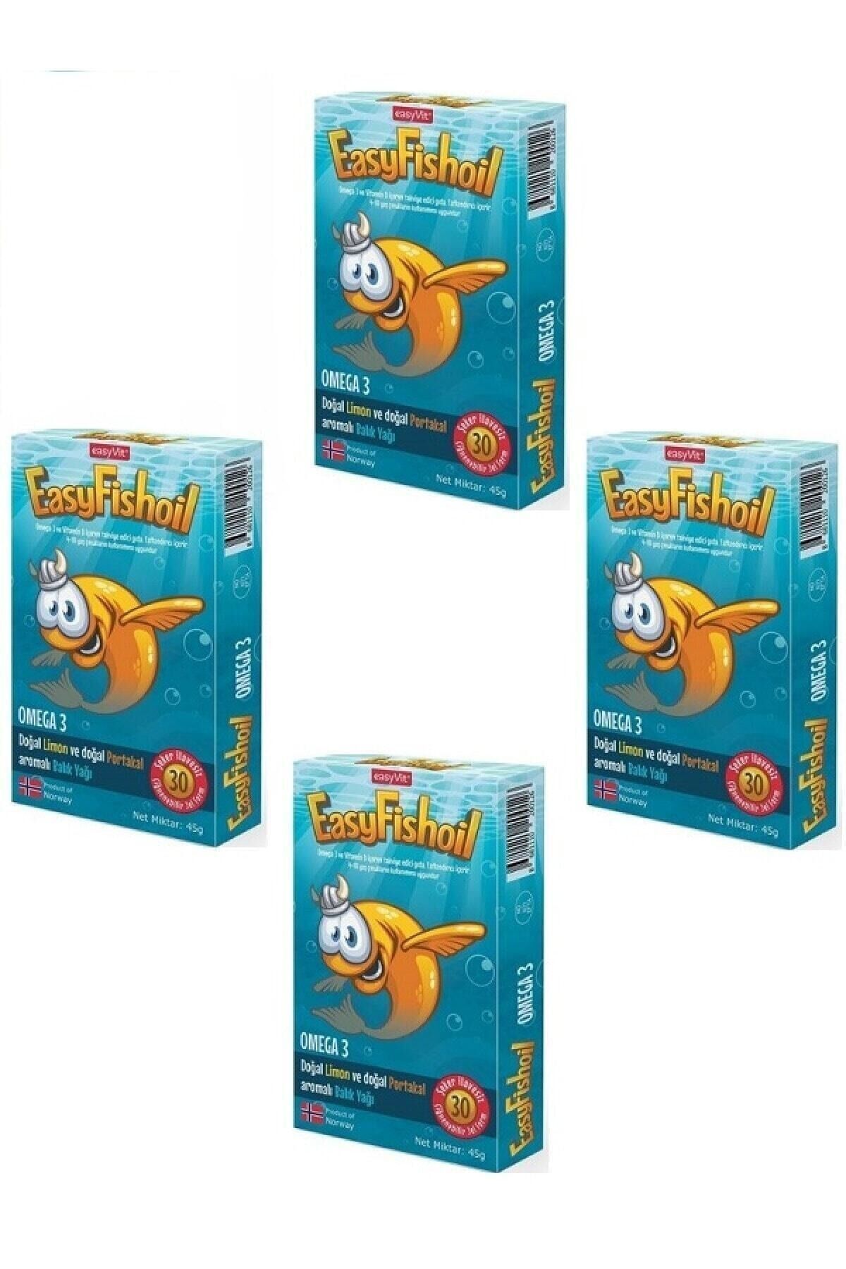 Easyvit Easyfishoil Omega 3 Çiğnenebilir 30 Jel Tablet 4 Kutu