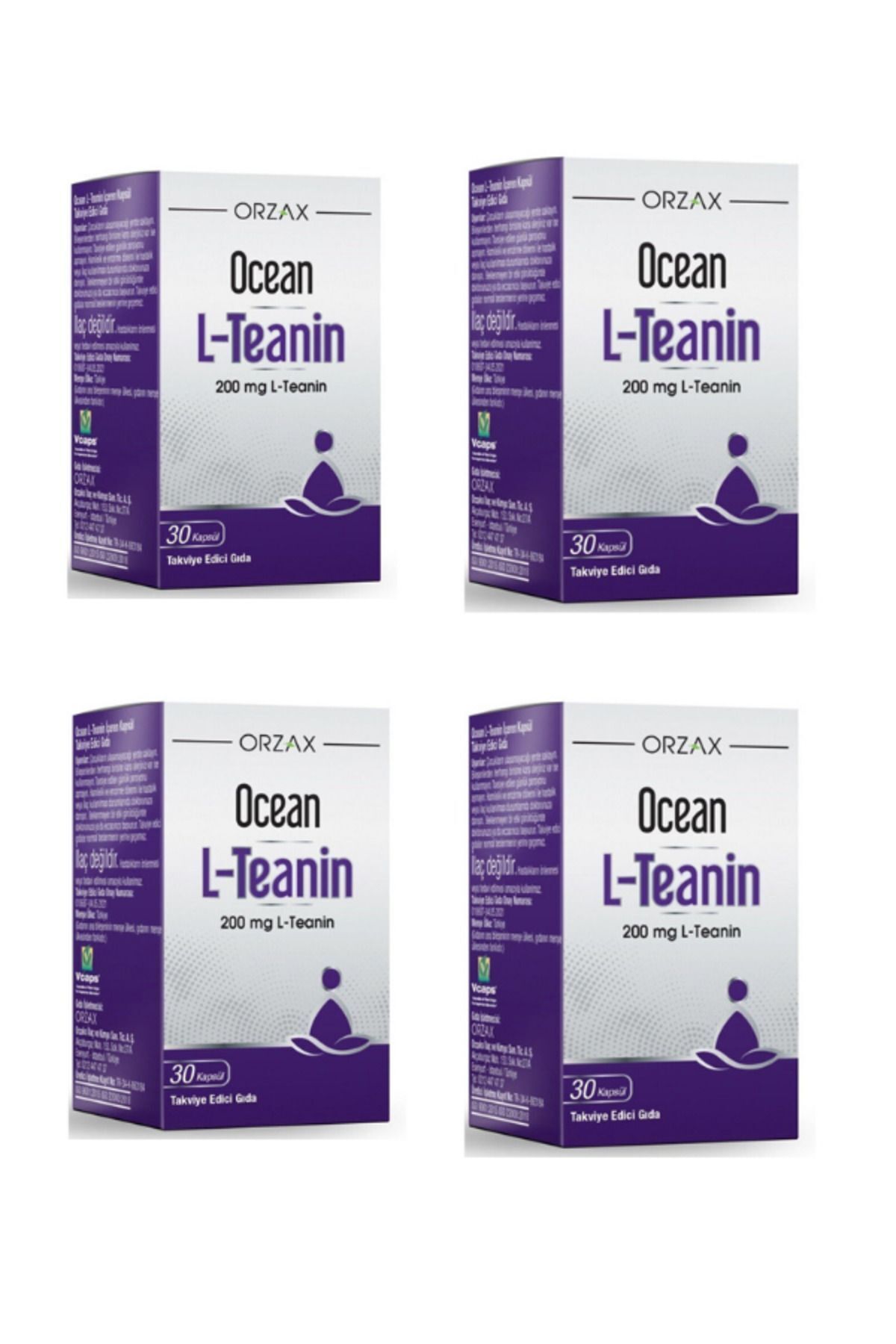 L-Teanin 200 mg 30 Kapsül 4 ADET