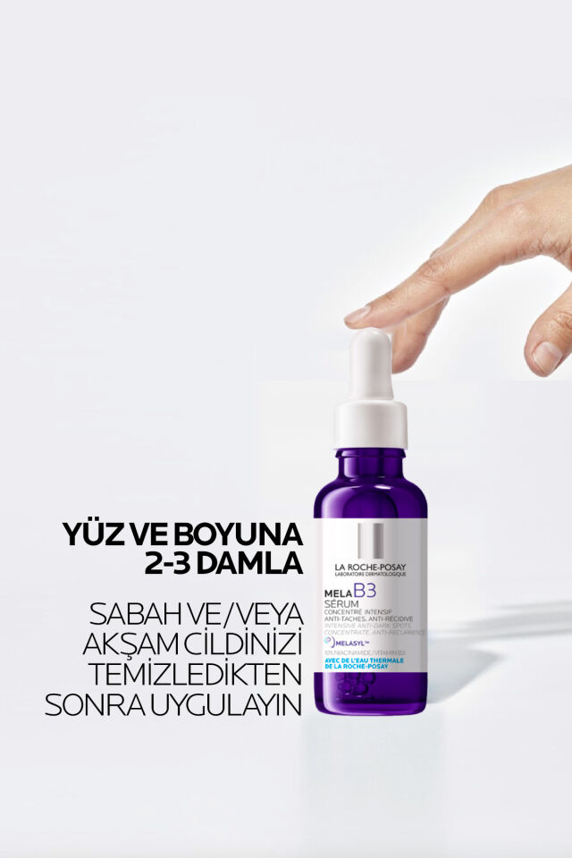 MELA B3 Hassas Ciltler Dahil Tüm Cilt Tipleri İçin Melasyl İçeren Koyu Leke Karşıtı Serum 30 ml