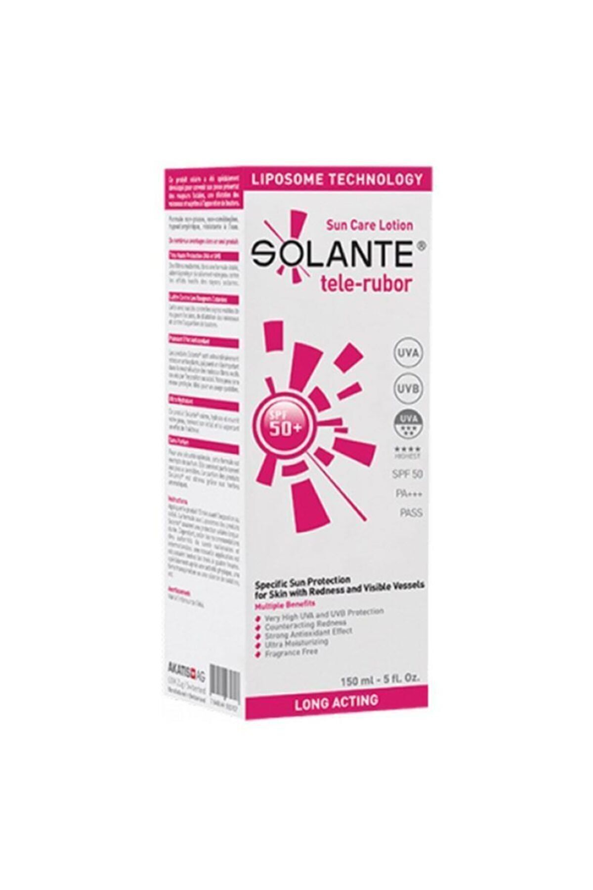 Hassas Ciltler Özel Tele-rubor Spf50+ Güneş Koruyucu Losyon 150ml