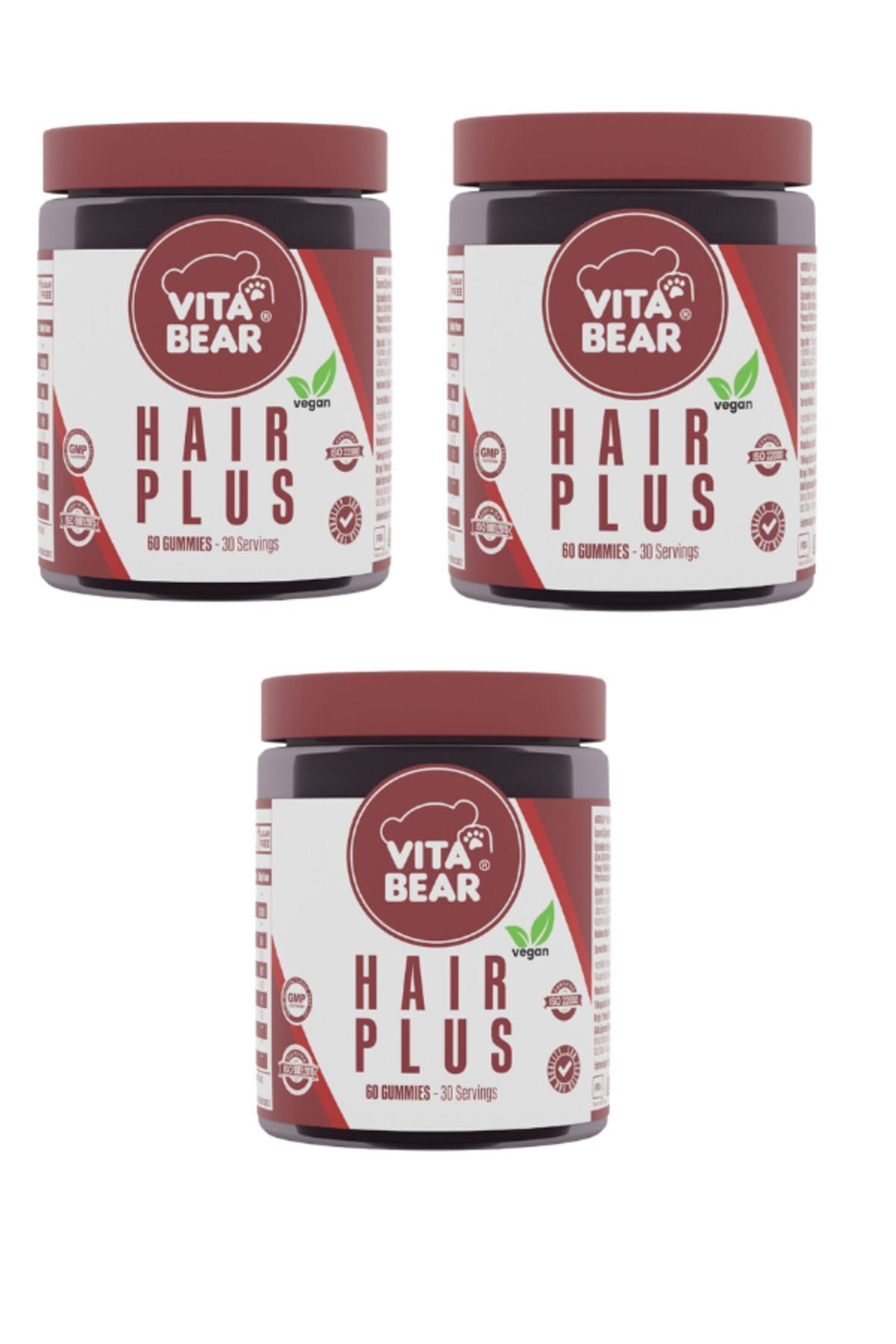 Hair Plus Vegan Saç Vitamini 3 Adet