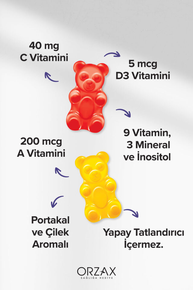 Gummies Multivitamin Kids 60 Adet Çiğnenebilir Jel
