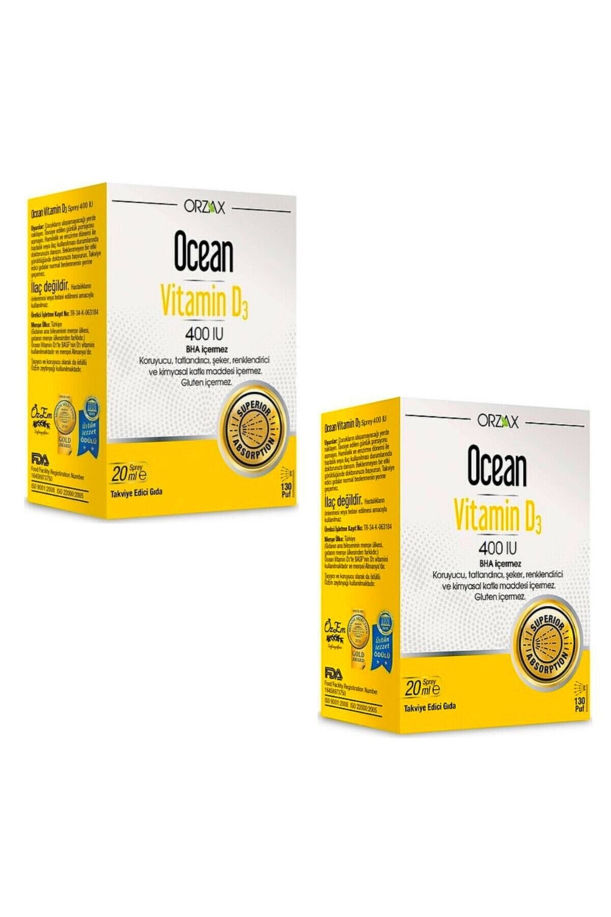 Vitamin D3 400 Iu Sprey 20ml 2 Adet