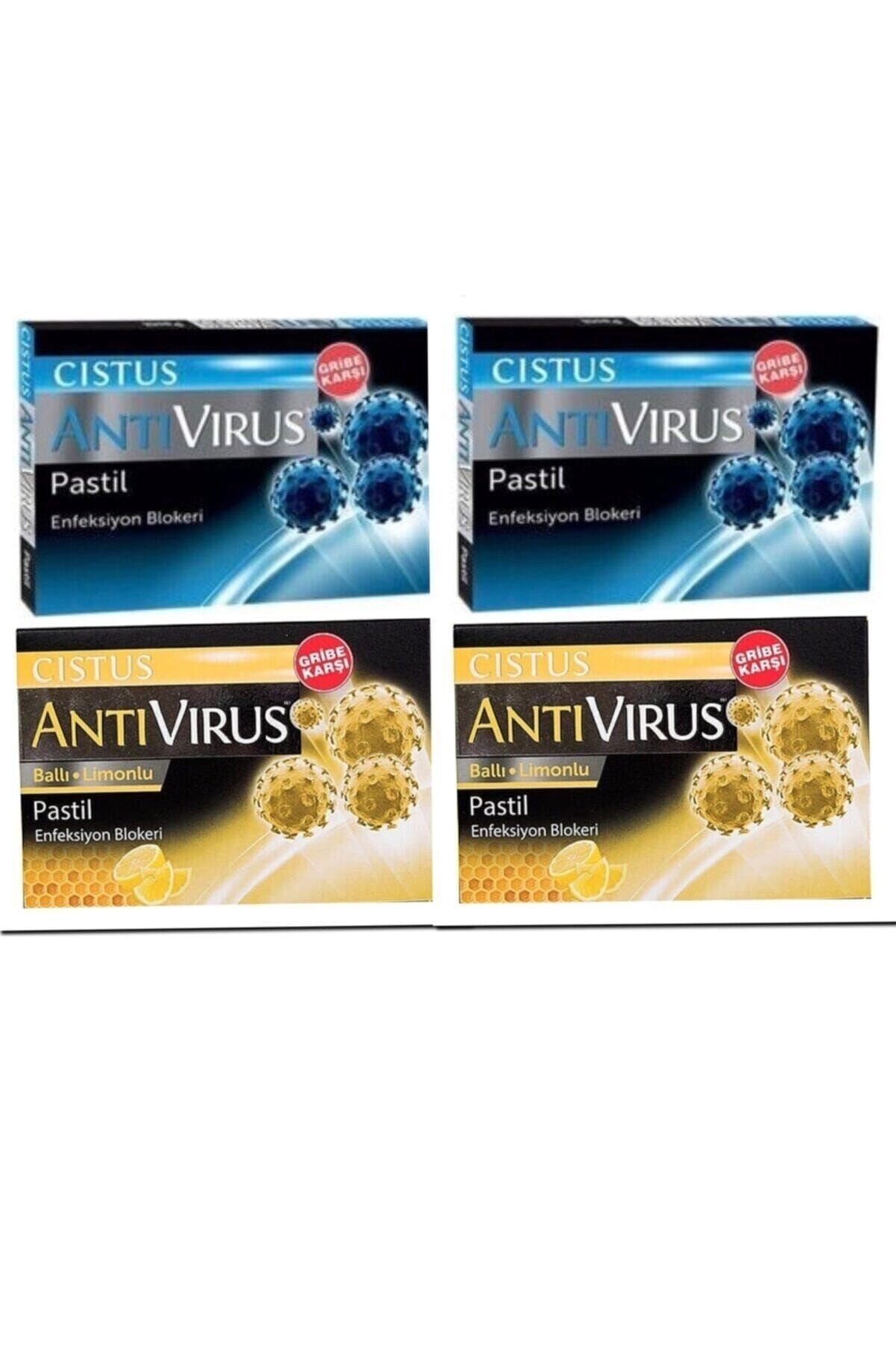 Cistuss 2 Adet Antivirus Pastil Cistusss ve 2 Adet Antivirus Pastil Ballı Limonlu