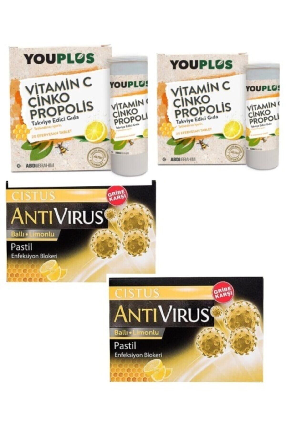 2 Ad Youplus Vitamin C Çinko Propolis 2 Adet Antivirüs Pastil Cistus Ballı Limonlu
