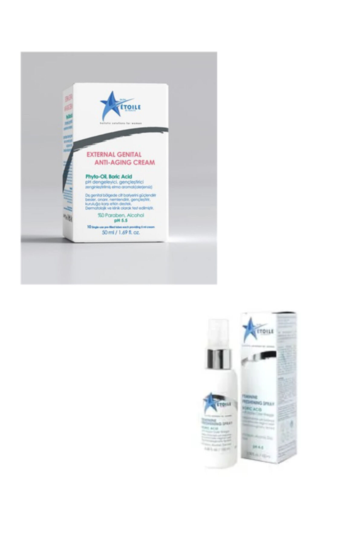 Mon External Genital Anti Aging Cream 50 ml & Etoıle Female Fres Spray Intım Sprey