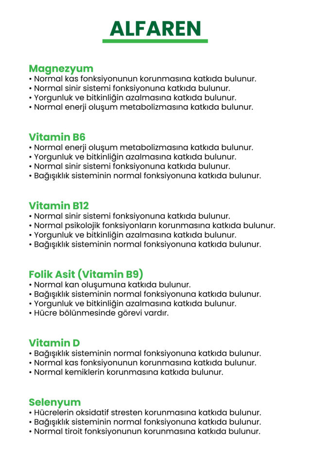 Alfa Lipoik Asit, Magnezyum, Glutatyon, Koenzim Q10, L-Triptofan, Vitamin, Mineral - 30 Kapsül
