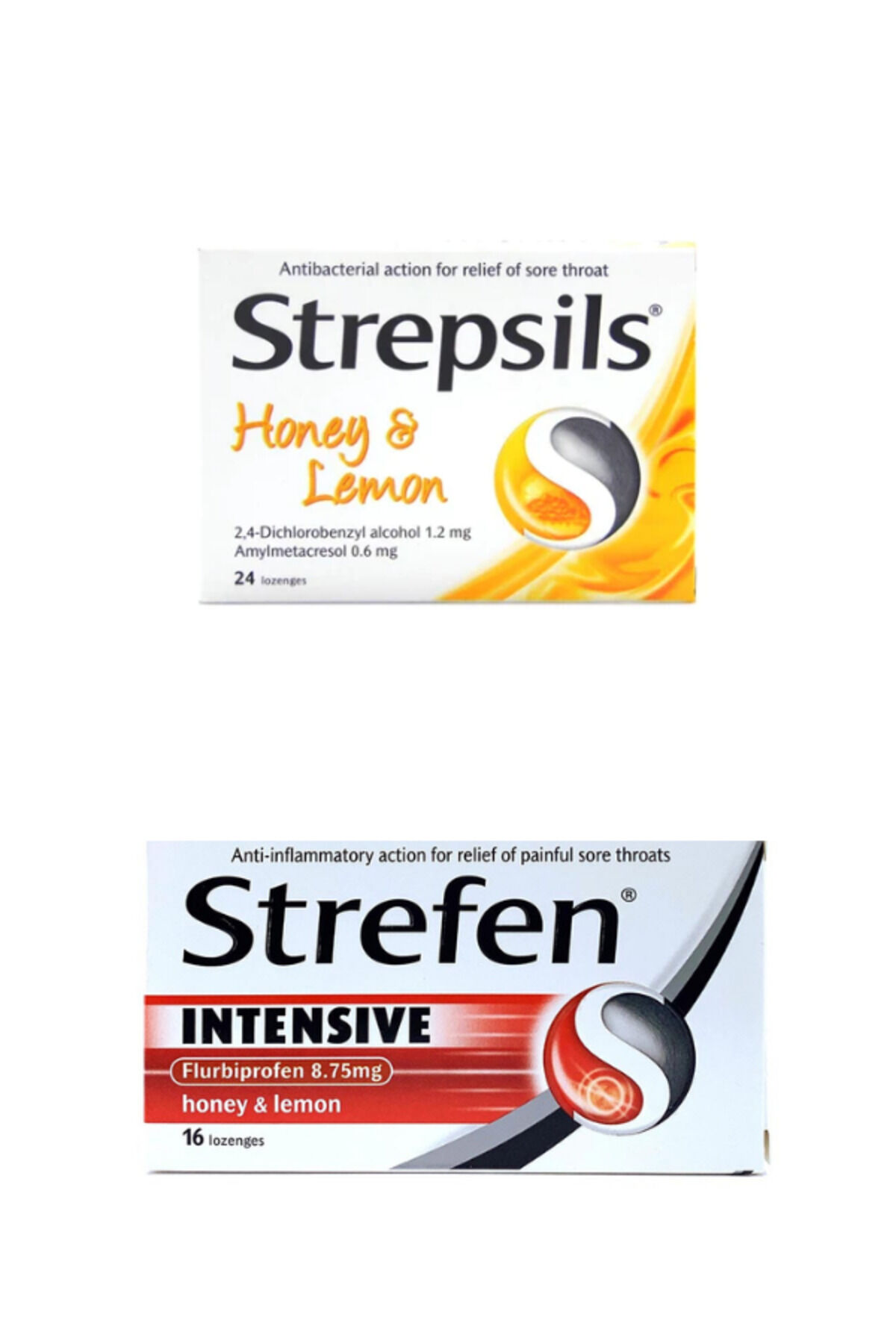 Strepsils Bal & Limon 24 Pastil & Strefen Bal & Limon 16 Pastil