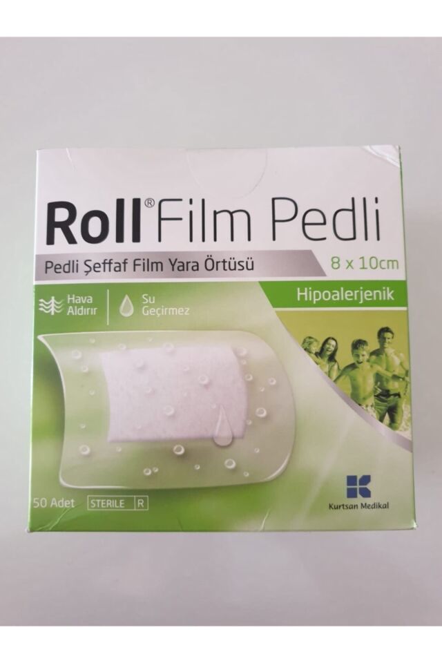 Film Pedli 8x10 Cm 50li Steril Pedli Film Yara Örtüsü Su Geçirmez