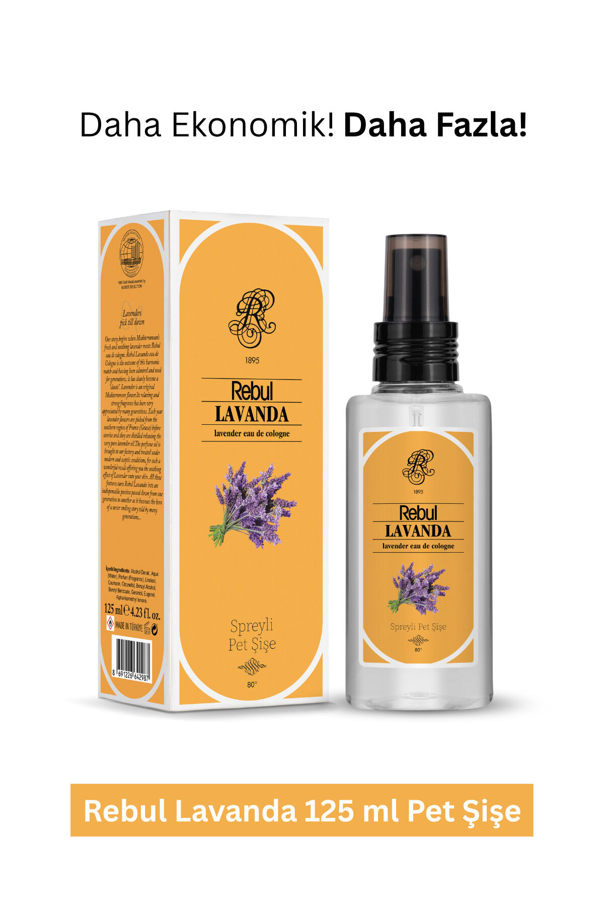 125ml Lavanta Spreyli Kolonya Pet