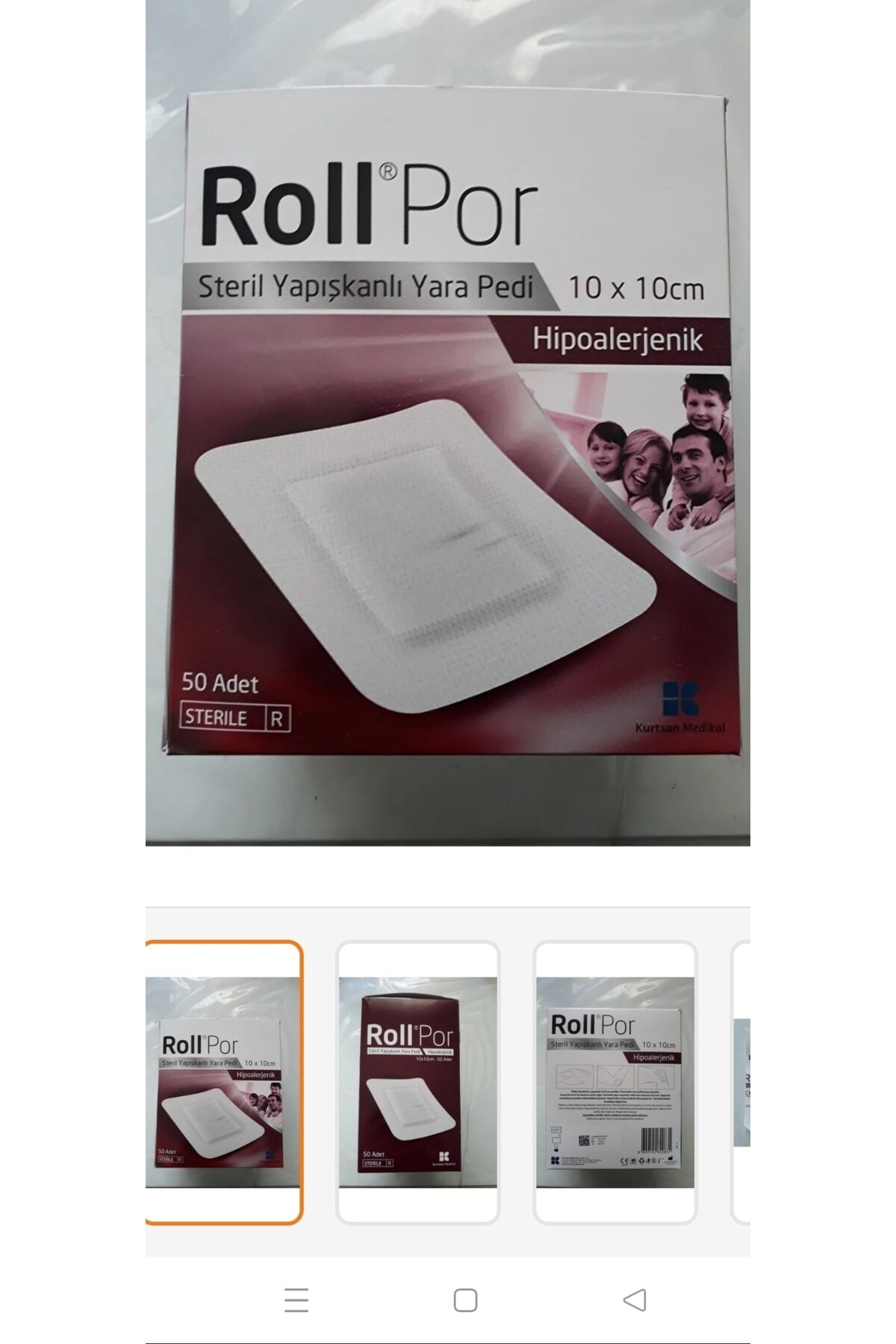 Por 10x10 cm YAPIŞKANLI YARA PEDİ (50 adet)