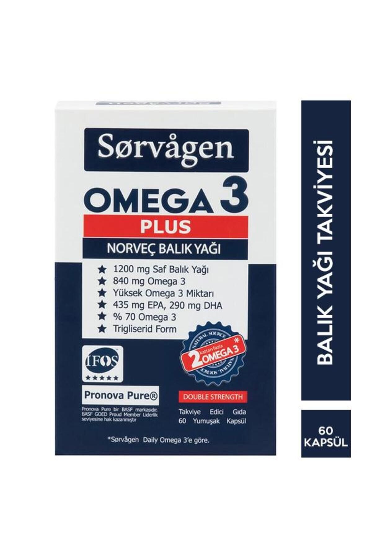 SORVAGEN OMEGA 3 PLUS NORVEÇ BALIK YAĞI 60 KAPSÜL