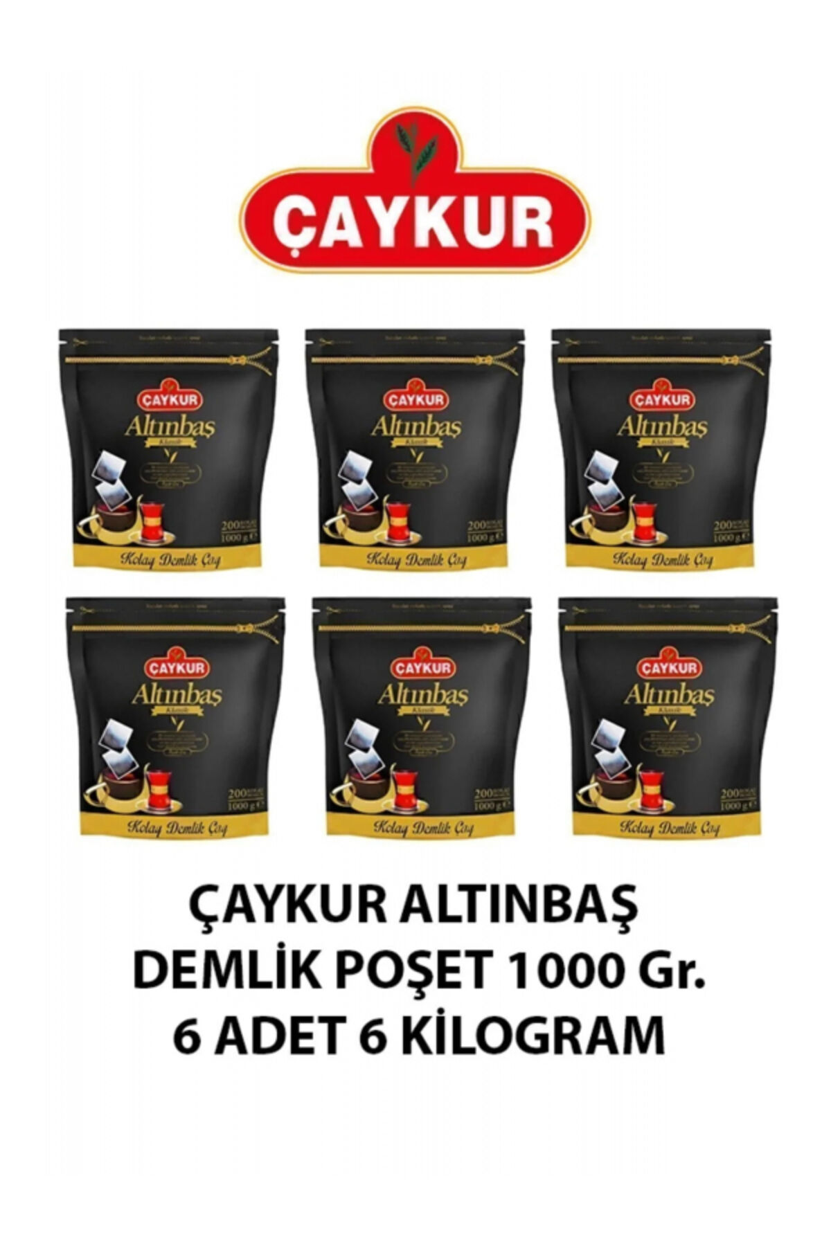 Altınbaş Klasik Siyah Kolay Demlik Poşet Çay 6'lı 200 X 5 G
