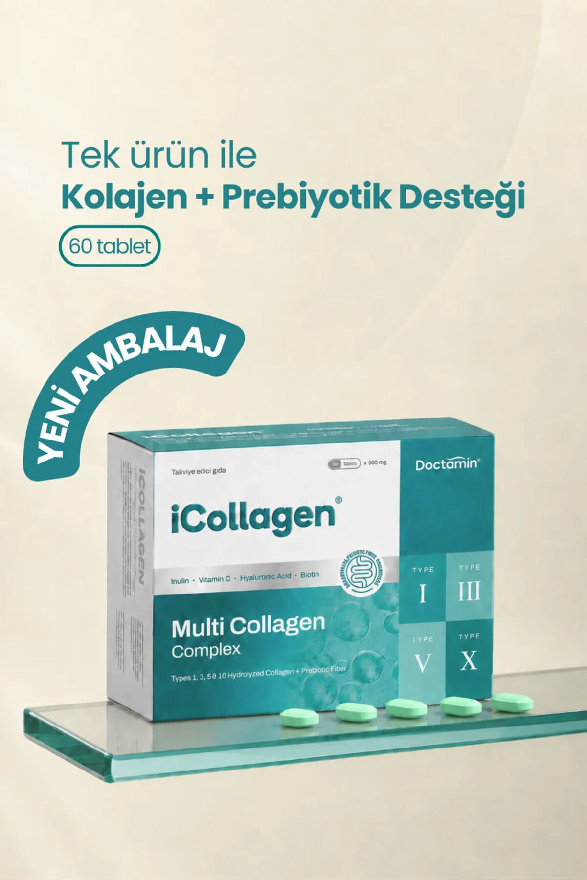 Kolajen Ve Prebiyotik Tablet