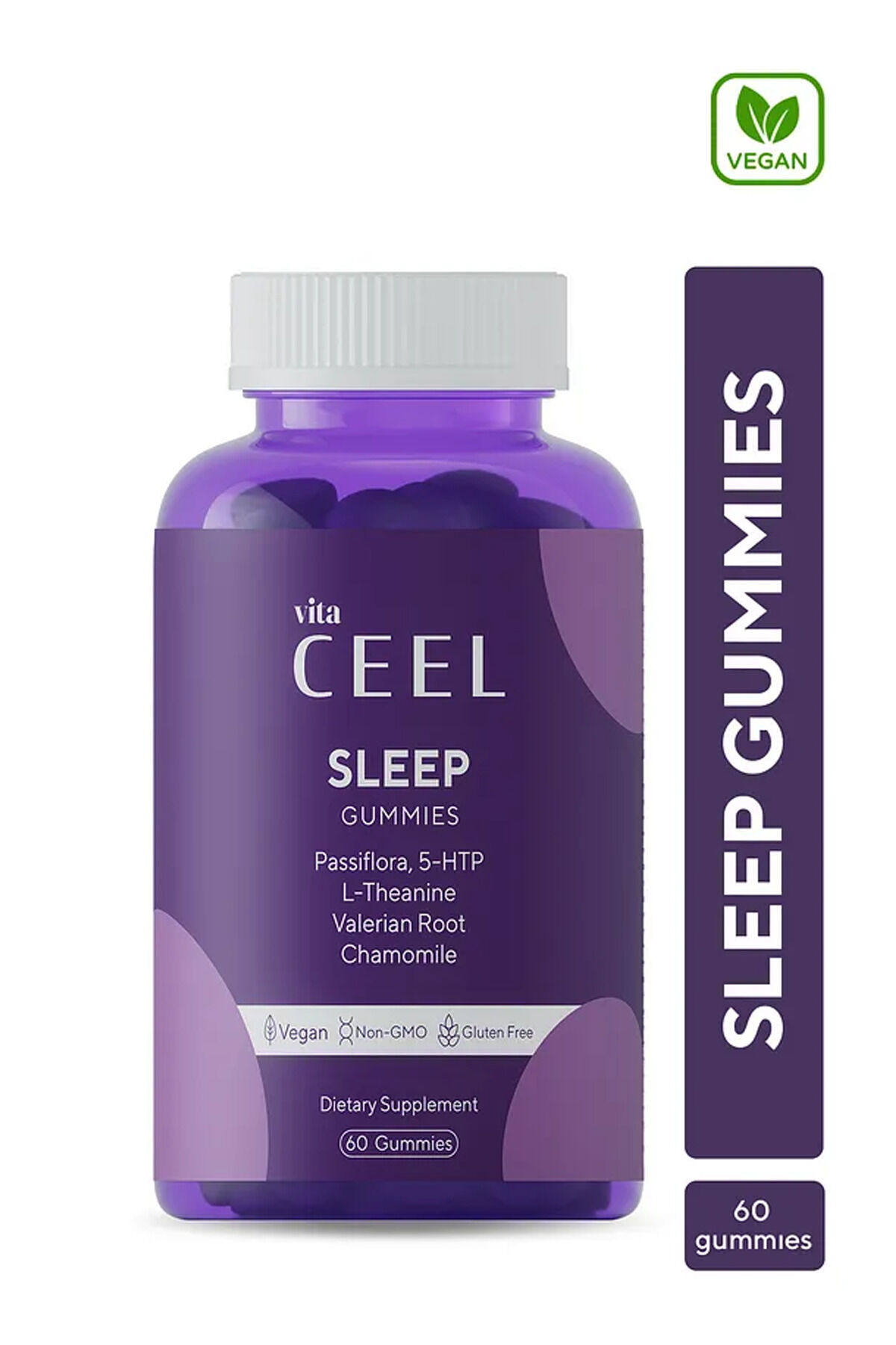 Uyku Döngüsüne Yardımcı Vitamin Vegan Çiğnenebilir Sleep Gummy Passiflora, 5- HTP, L-Theanine