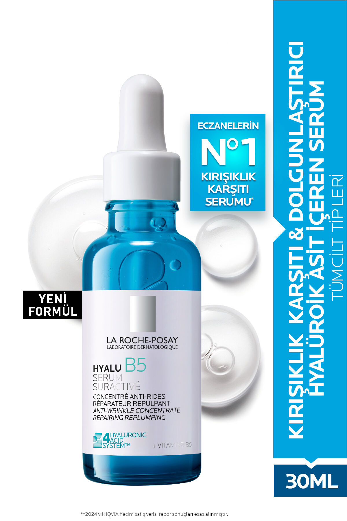 Hyalu B5 Hyalüronik Asit& Vitamin B5 İçeren Kırışıklık Karşıtı Onarıcı ve Dolgunlaştırıcı Serum 30ml