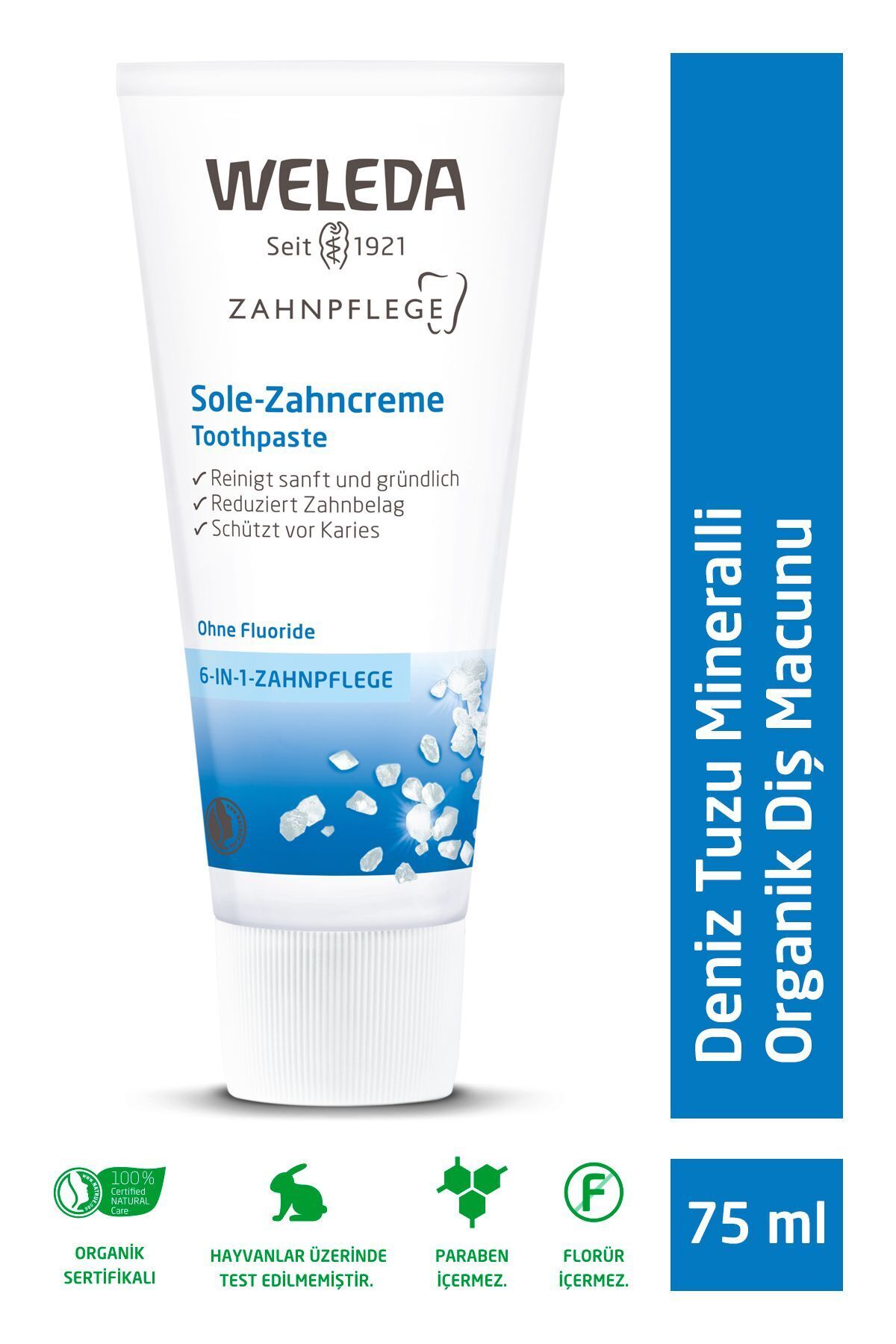 Deniz Tuzu Mineralli Organik Diş Macunu 75ml