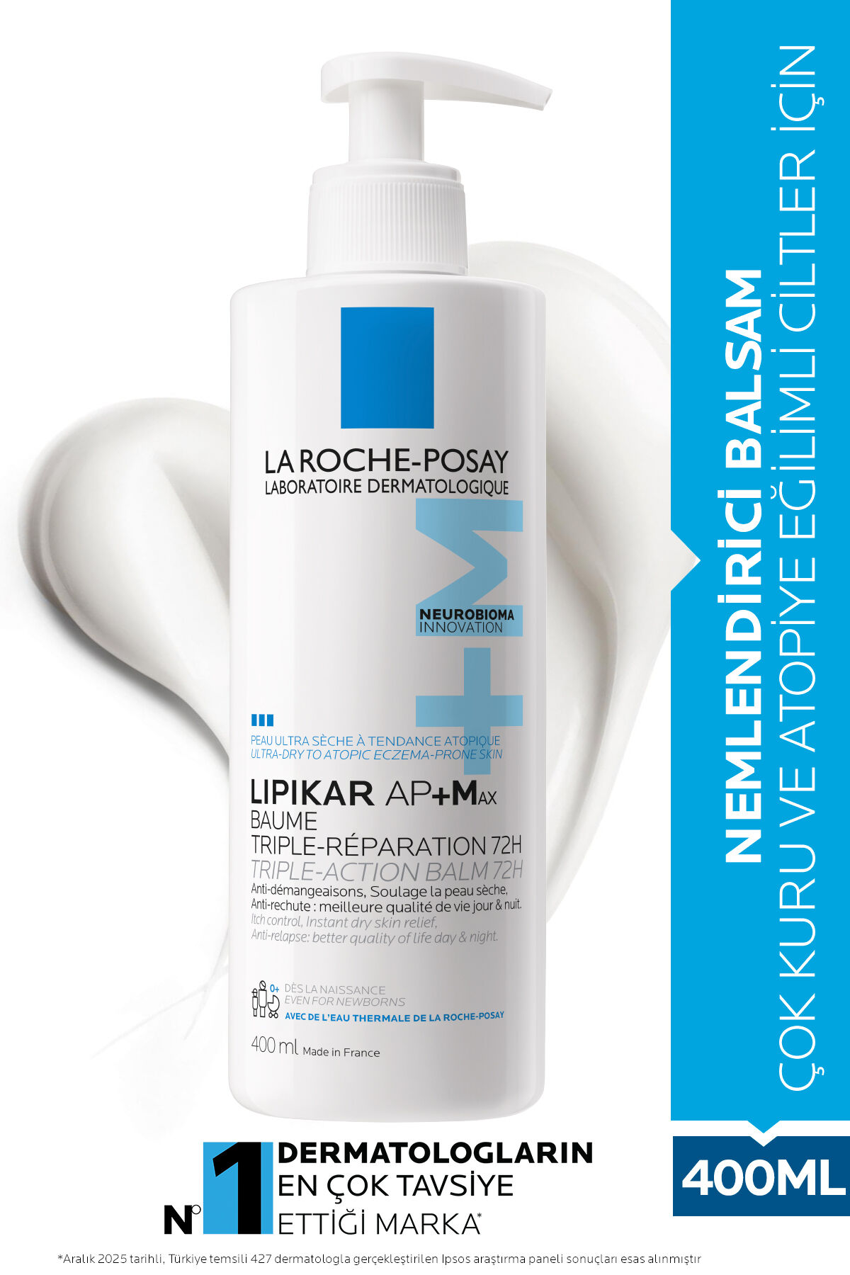 Lipikar Baume Nemlendirici Balsam AP Kuru/Atopiye Eğilim Gösterebilen Ciltler 400ml