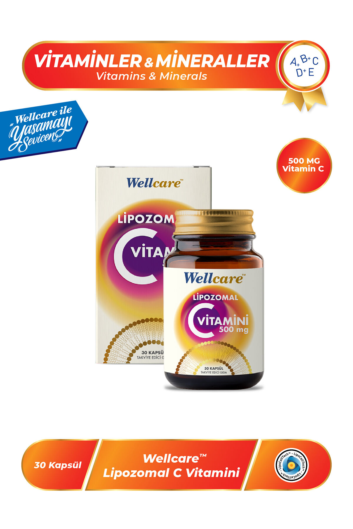 WELLCARE LIPOZOMAL VITAMINC 500 MG 30 KAPSUL