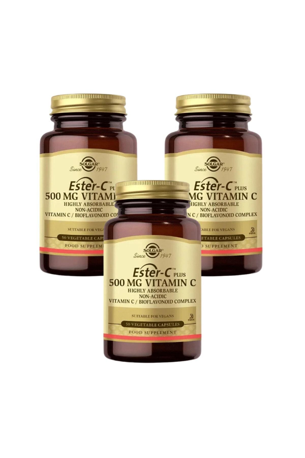 Solgar Ester C Plus 500 mg 50 Kapsül x 3 Adet