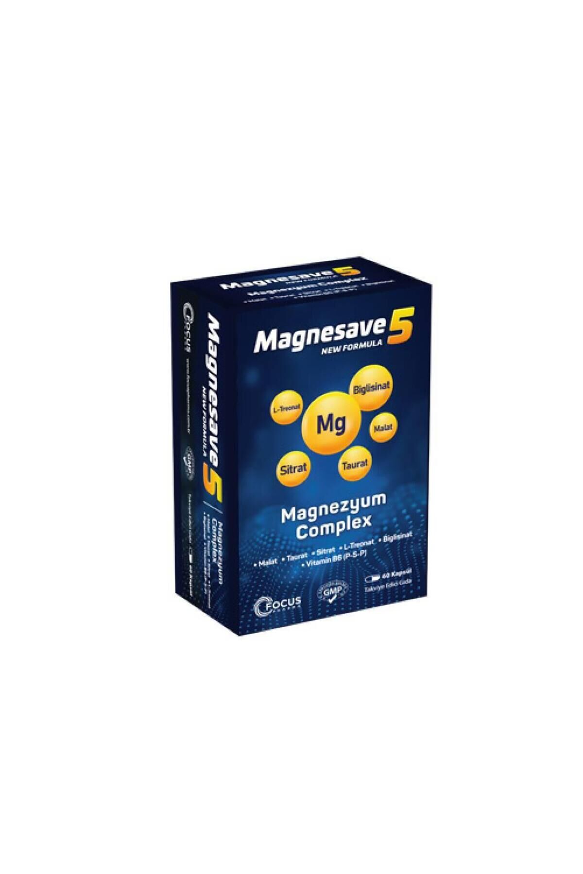 Magnesave5 Magnezyum Complex 60 kapsül