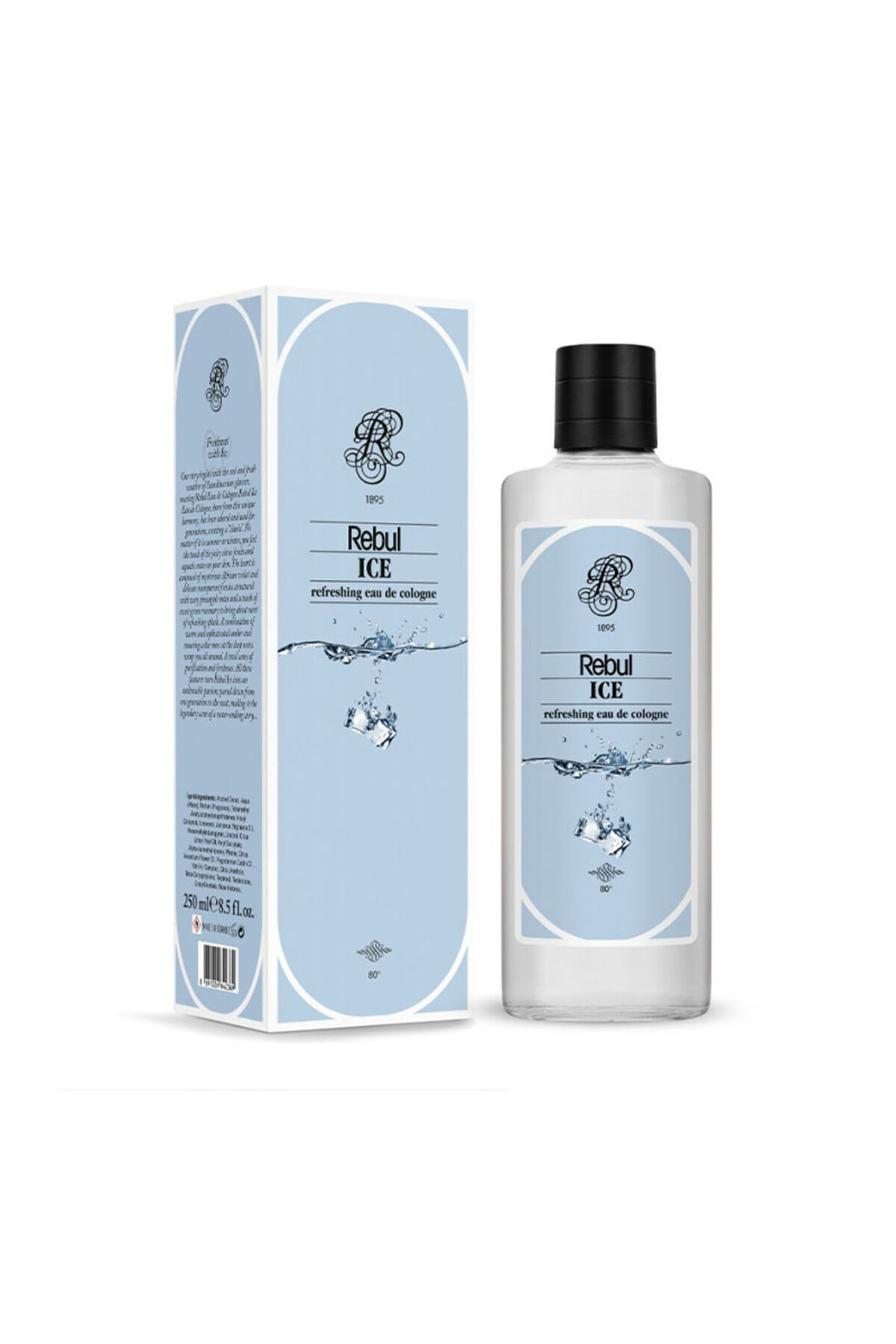 250ml Ice Kolonya Cam Şişe