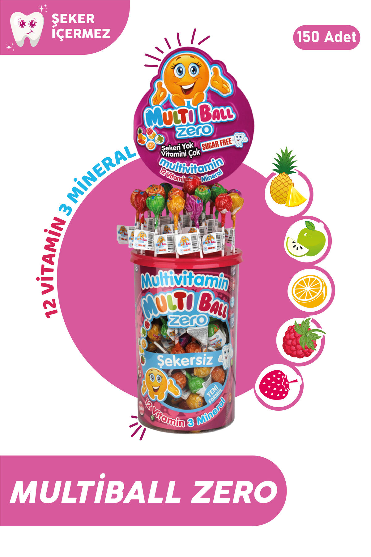 Zero Şekersiz Lolıpop Multivitamin