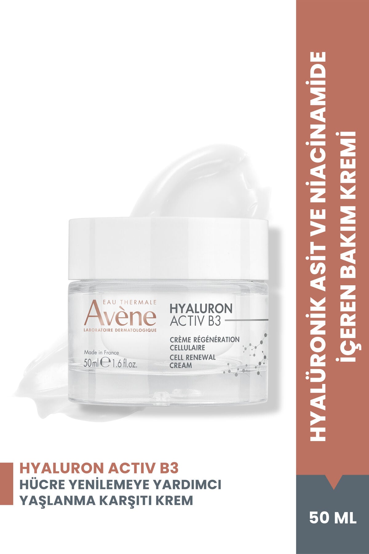 Hyaluron Activ B3 Hyaluronik Asit ve Niasinamid Krem Hücre Yenilenmesine Yardımcı Krem 50 ml