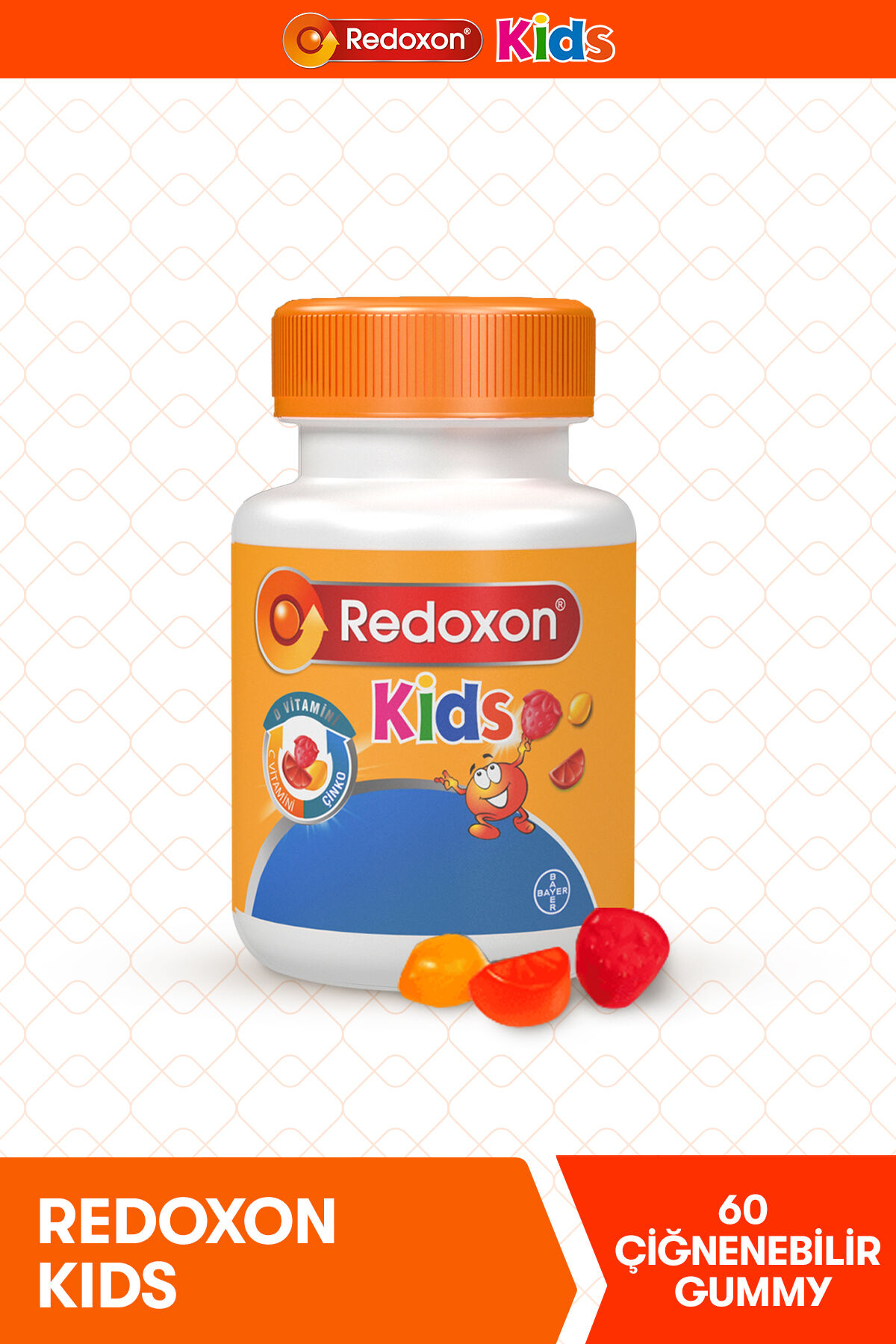 REDOXON KIDS 60 CIGNENEBILIR TABLETLIK AMBALAJ