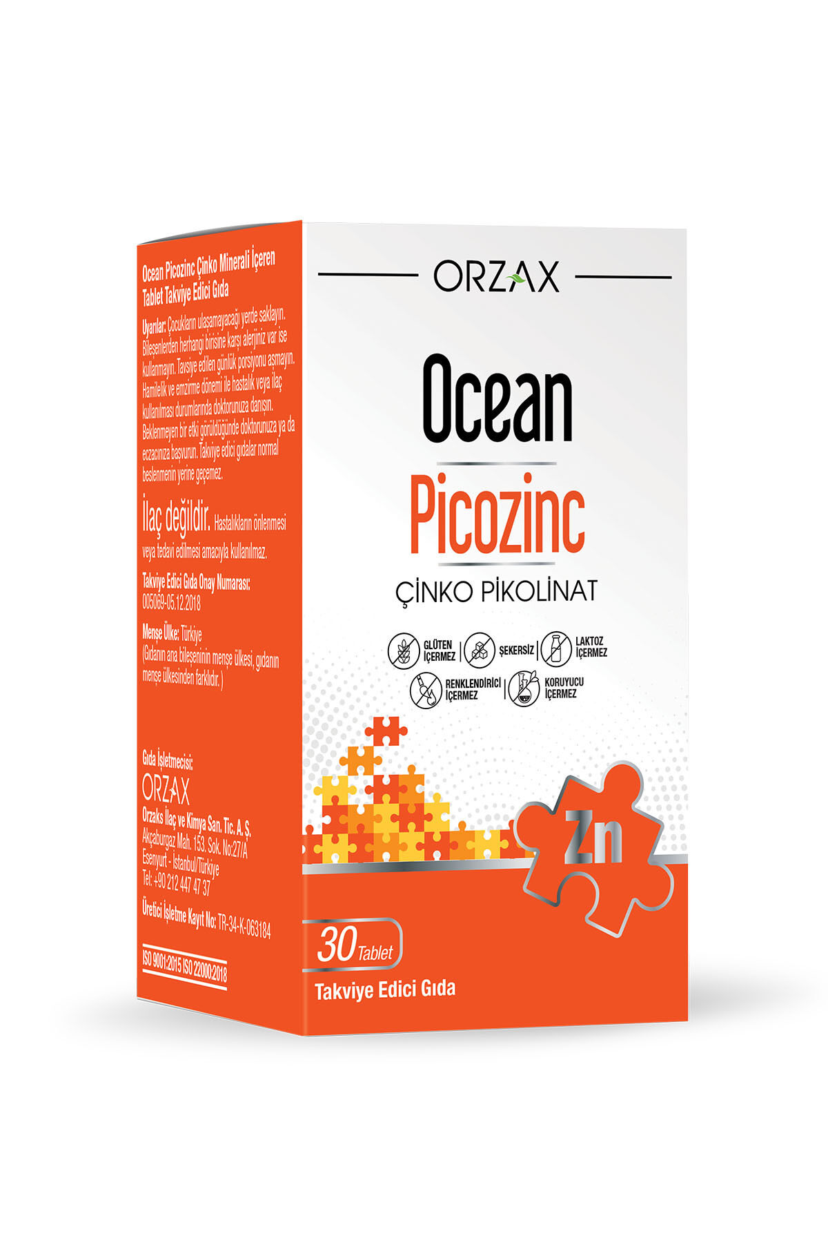 Ocean Picozinc Çinko Pikolinat 30 Tablet