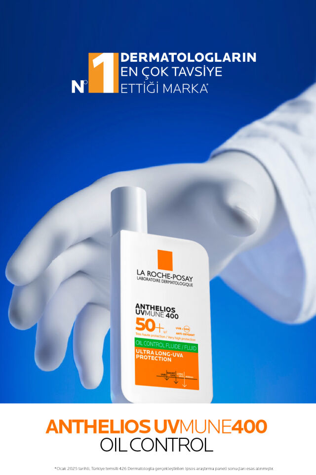 Anthelios Oil Control Fluid Yağlı/Akneye Eğilimli Ciltler için Yüksek Koruma SPF50+ Güneş Kremi 50ml