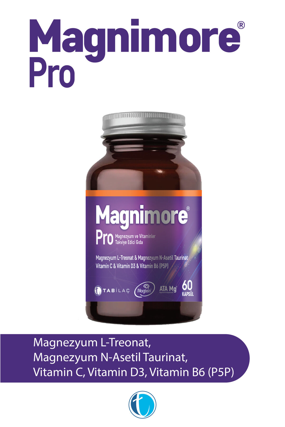 Pro Magnezyum 60 Bitkisel Kapsül N-asetil Taurinat L-treonat