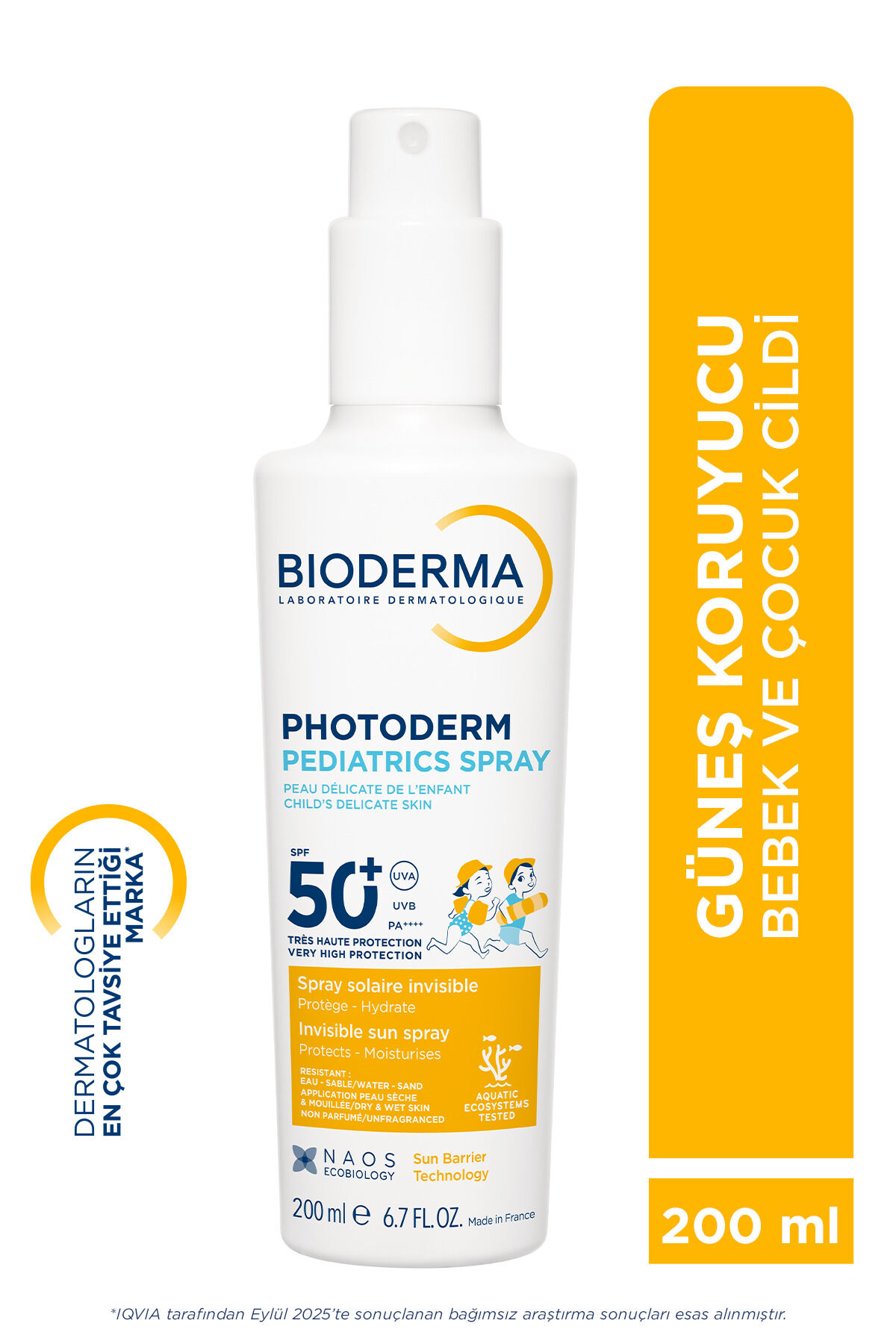 Photoderm Pediatrics Spray SPF50+ Antioksidan Etkili Yüksek Korumalı Çocuk Güneş Spreyi 200 ML