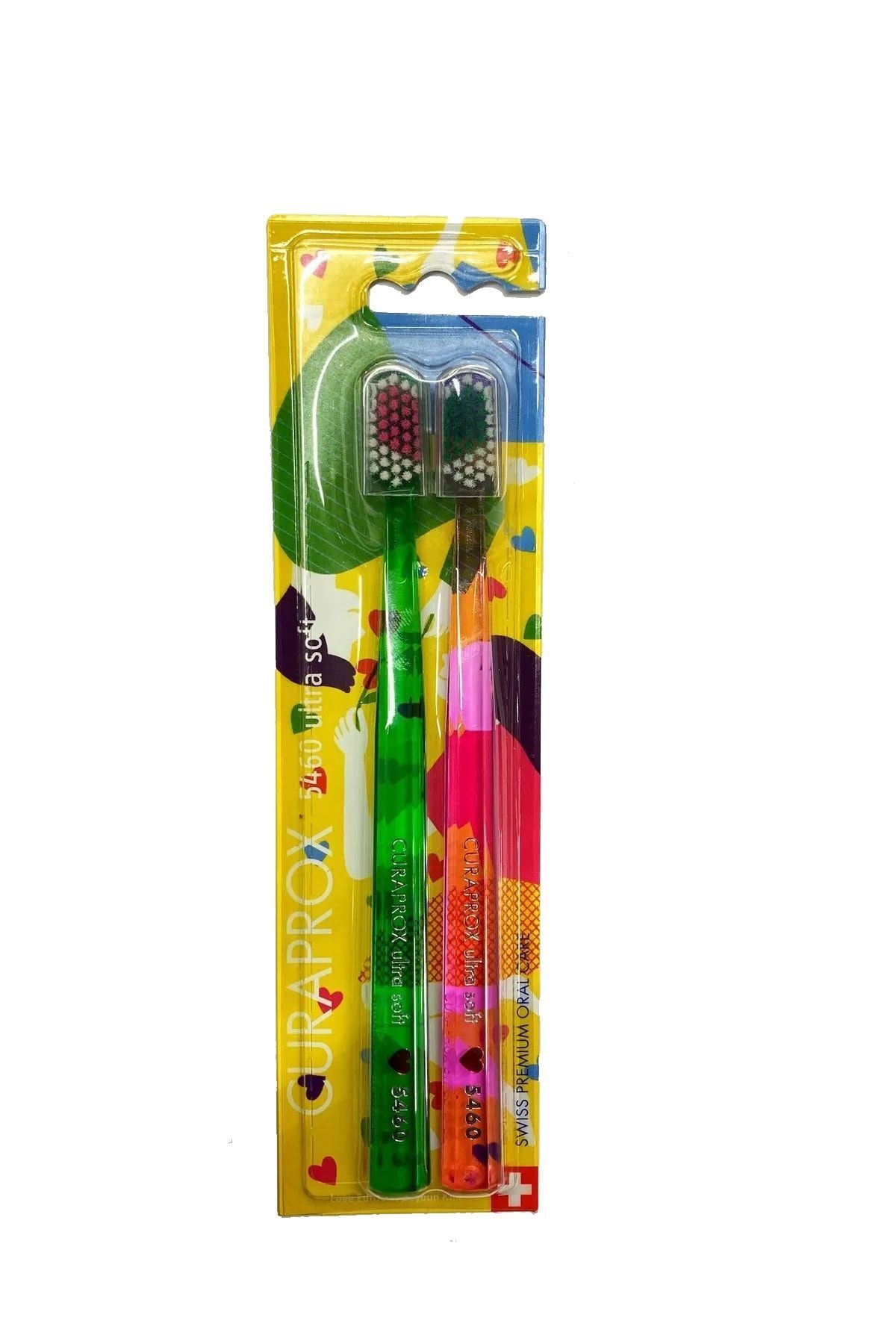 5460 Ultra Soft Diş Fırçası Love Edition 2li Set Yeşil Pembe