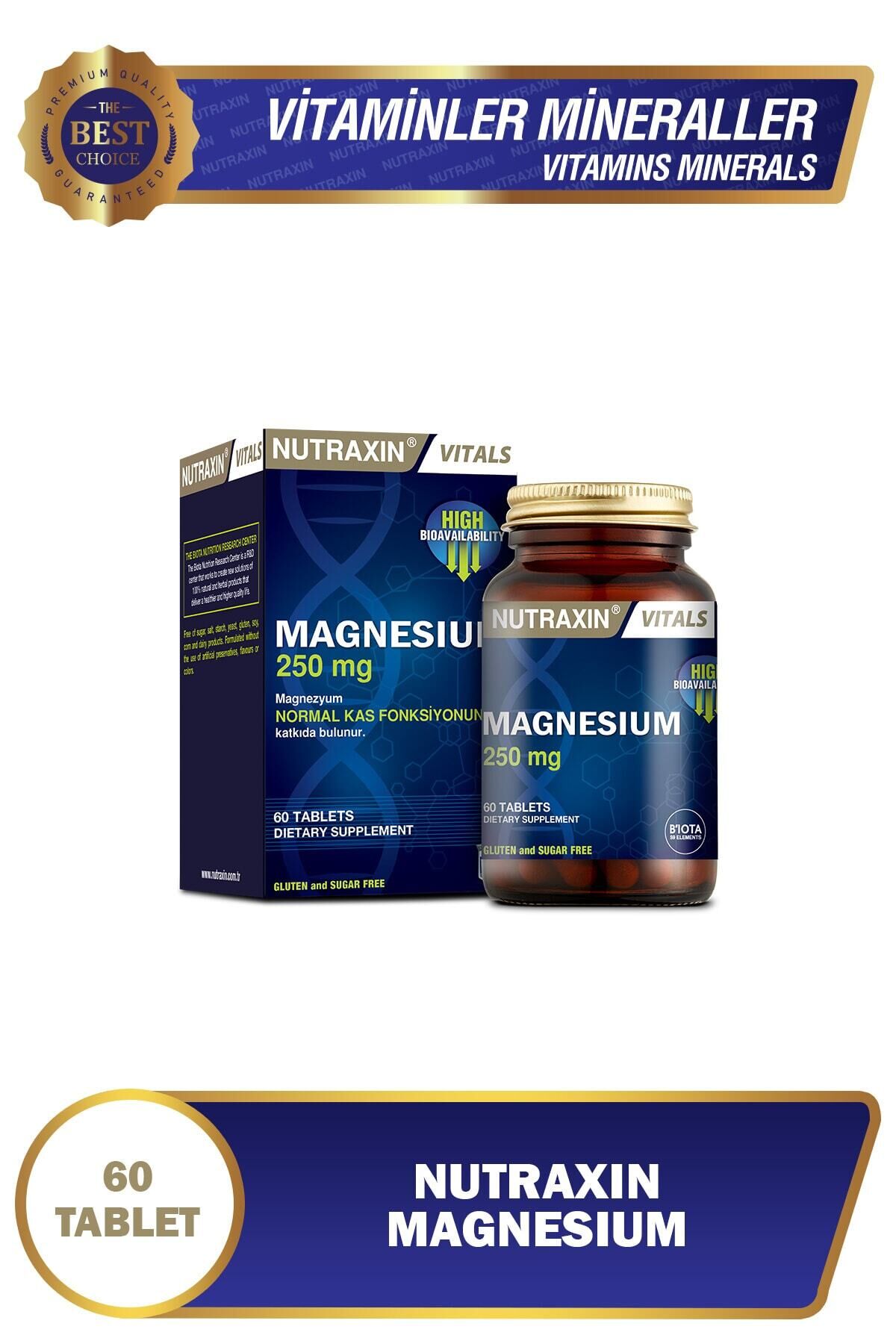 MAGNESIUM CITRATE - NUTRAXIN TABLET 250 MG 60 TABLETLIK AMBALAJ