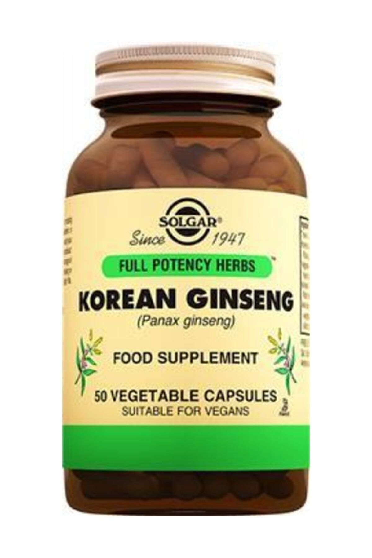 Korean Ginseng 50 Bitkisel Kapsül