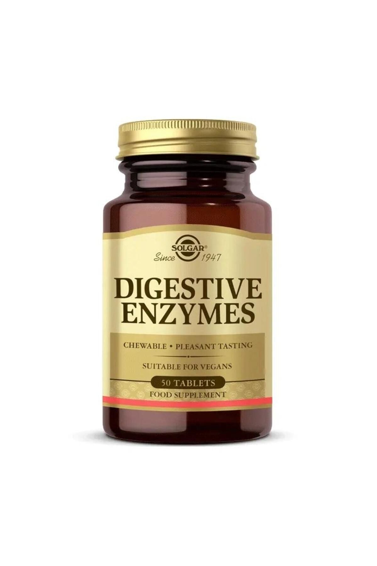 SOLGAR DIGESTIVE ENZYMES CIGNEME TABLET 50 TABLETLIK AMBALAJ