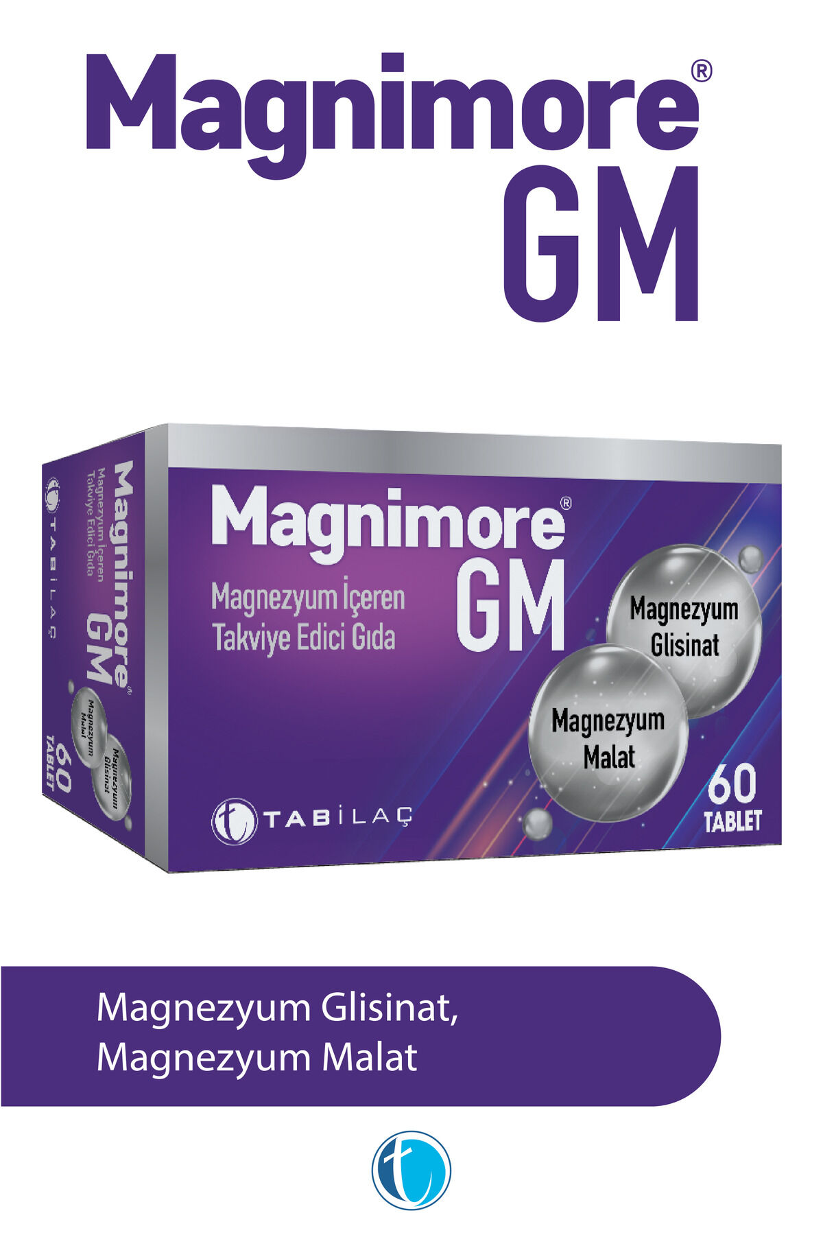 Magnimore GM 60 Tablet - Magnezyum Glisinat Magnezyum Malat