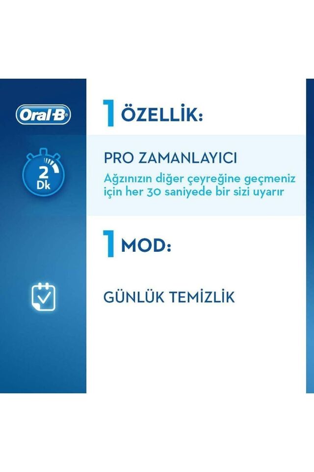 Pro 750 Şarj Edilebilir Diş Fırçası Cross Action Siyah