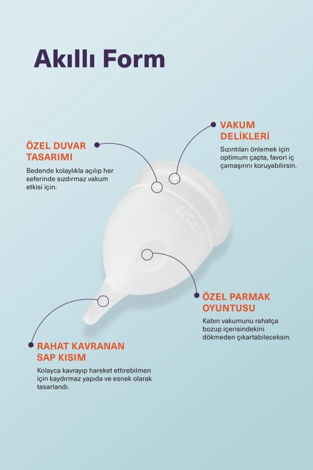 Adet Kabı 2'li Paket [[small Regular]] Kullanımı Kolay - Sızdırmaz - Konforlu - Can Yakmaz Acıtmaz