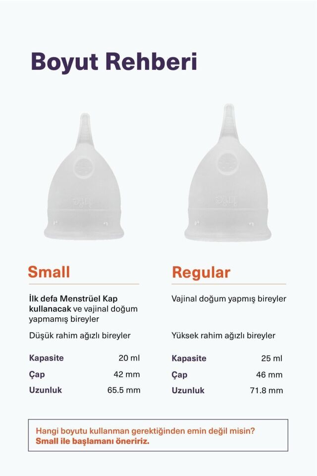 Adet Kabı 2'li Paket [[small Regular]] Kullanımı Kolay - Sızdırmaz - Konforlu - Can Yakmaz Acıtmaz
