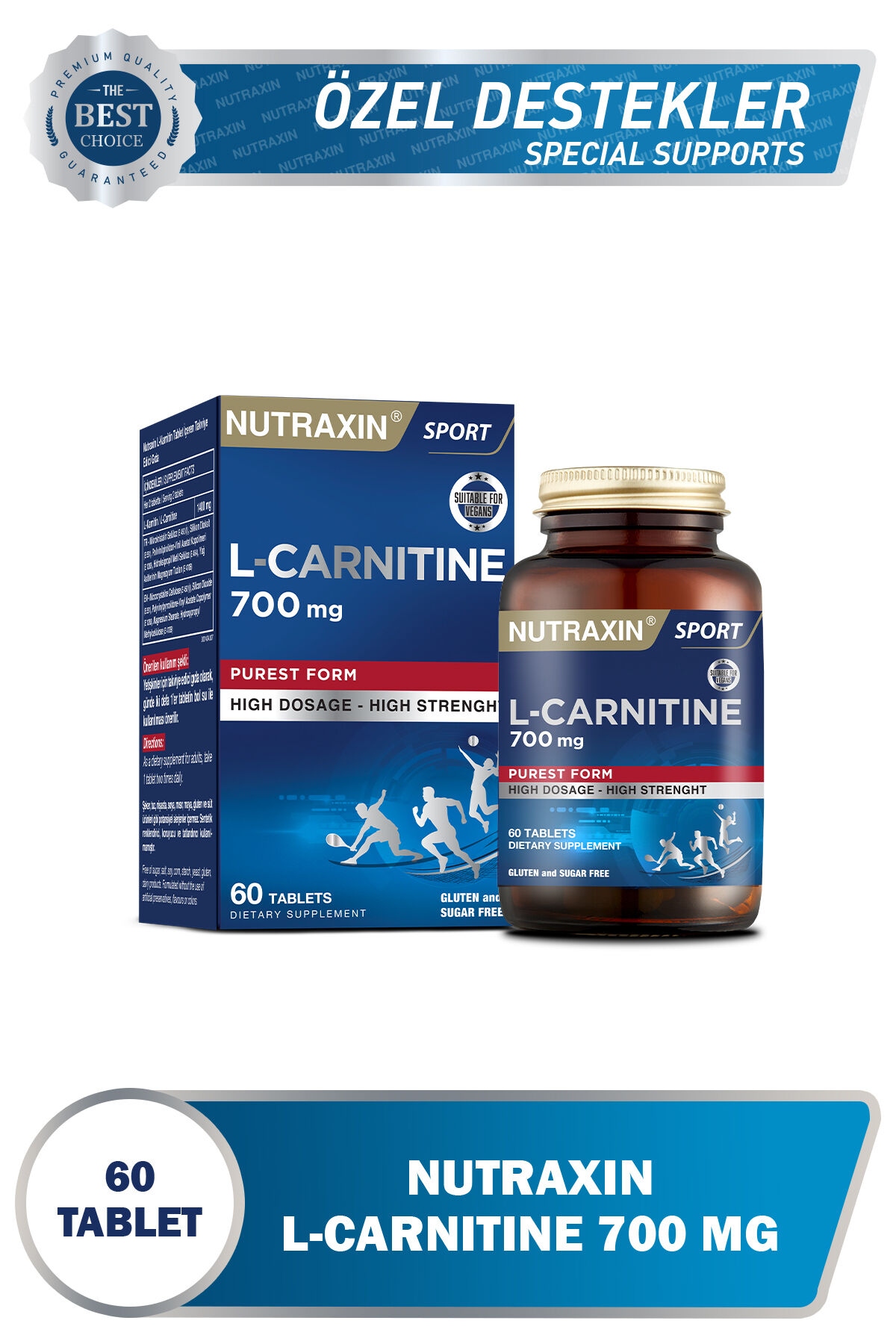 L-CARNITINE - NUTRAXIN TABLET 700 MG 60 TABLETLIK AMBALAJ