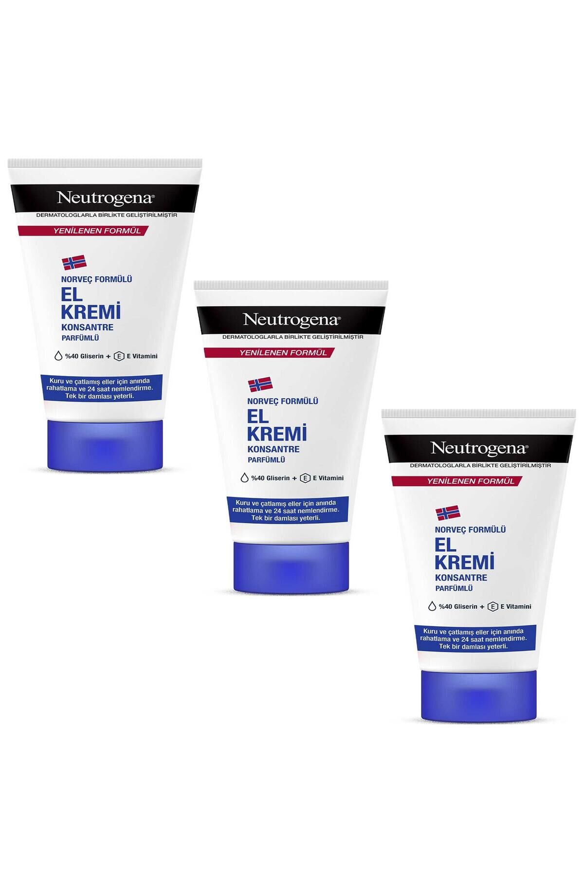 Norveç Formülü Parfümlü El Kremi 50 ml 3 Adet