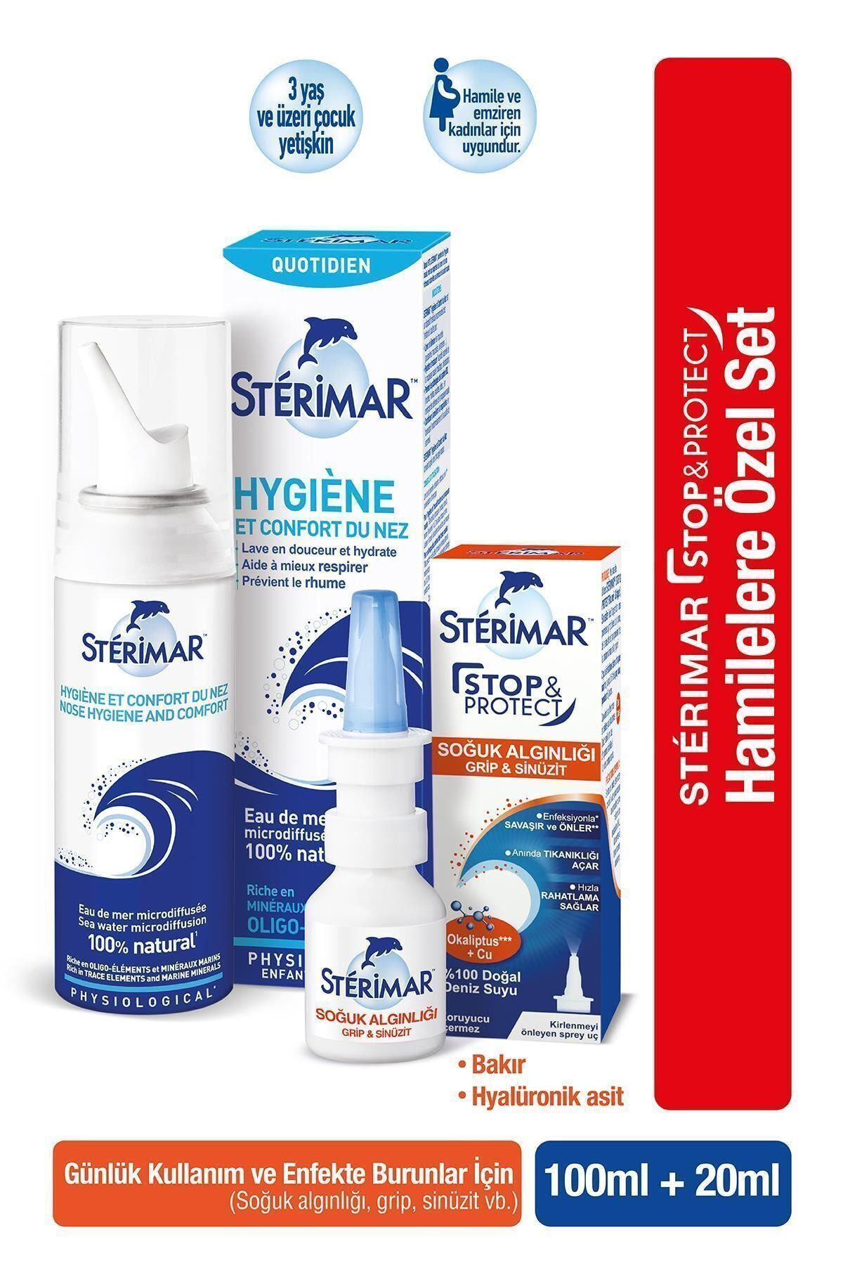 STERİMAR IZOTONİC YETİŞKİN 100ML   STOP&PROTECT SOGUK ALG.BURUN SPREYİ 20ML