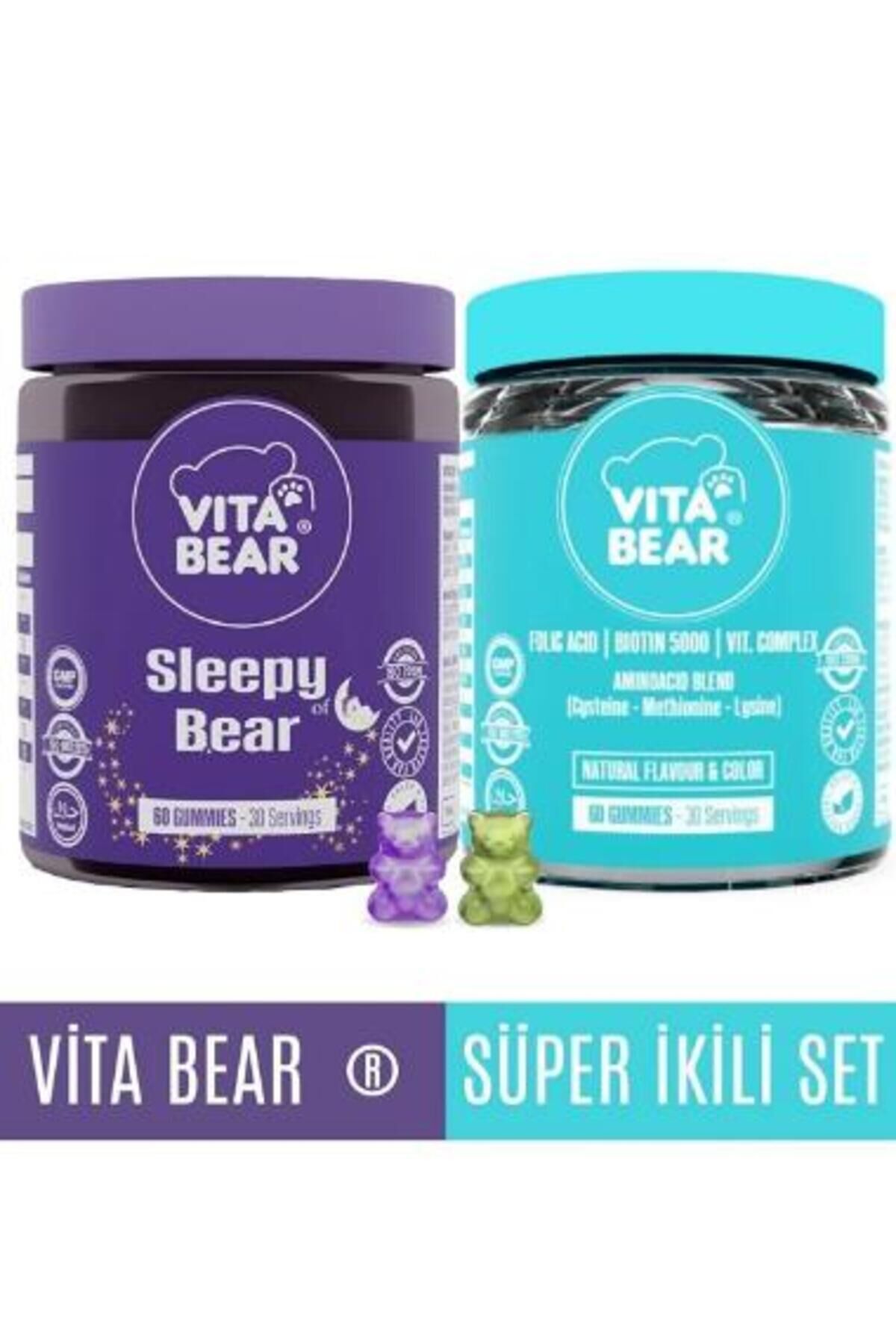Vitabear Sleepy Bear 60 Adet   Strong Hair 60 Adet