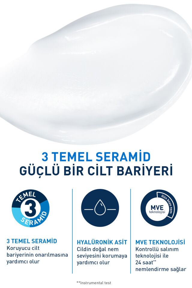 Kuru ve Çok Kuru Ciltler için Seramid & Hyalüronik Asit İçeren Nemlendirici Yüz & Vücut Kremi 340 gr