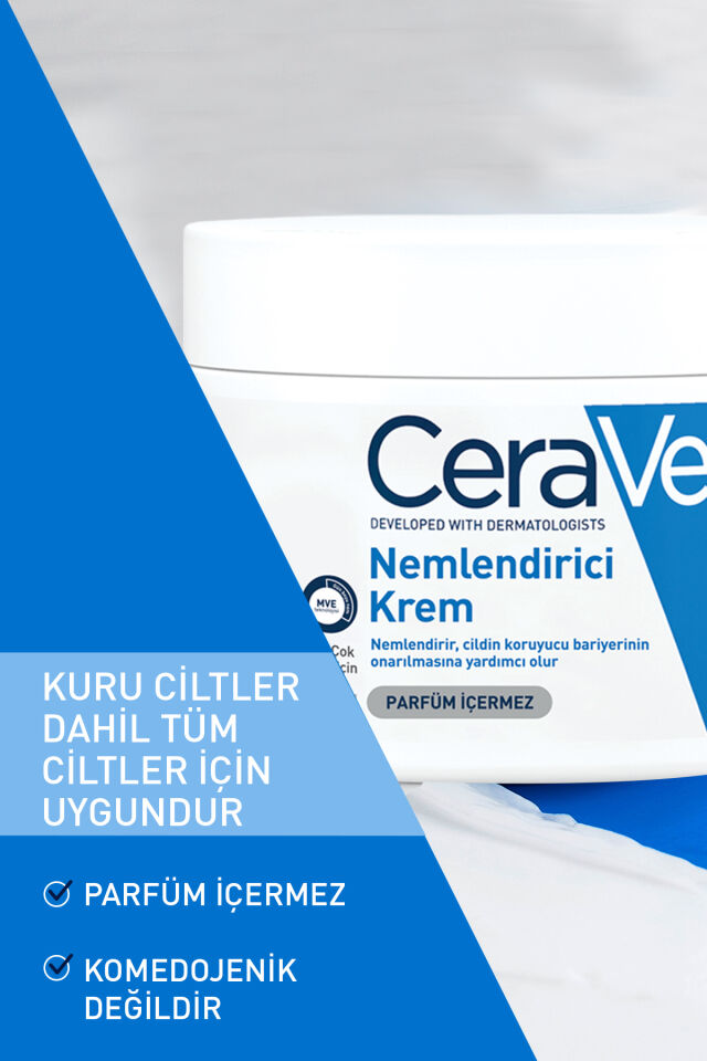 Kuru ve Çok Kuru Ciltler için Seramid & Hyalüronik Asit İçeren Nemlendirici Yüz & Vücut Kremi 340 gr
