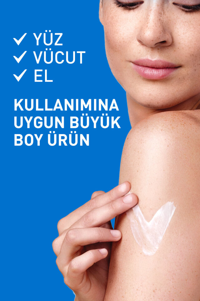 Kuru ve Çok Kuru Ciltler için Seramid & Hyalüronik Asit İçeren Nemlendirici Yüz & Vücut Kremi 340 gr