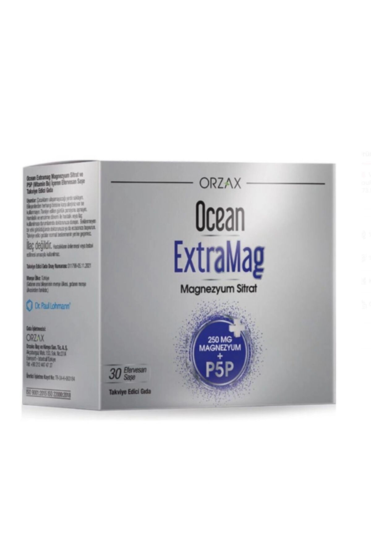 Extramag Magnezyum Sitrat 250 mg + P5p 30 Saşe