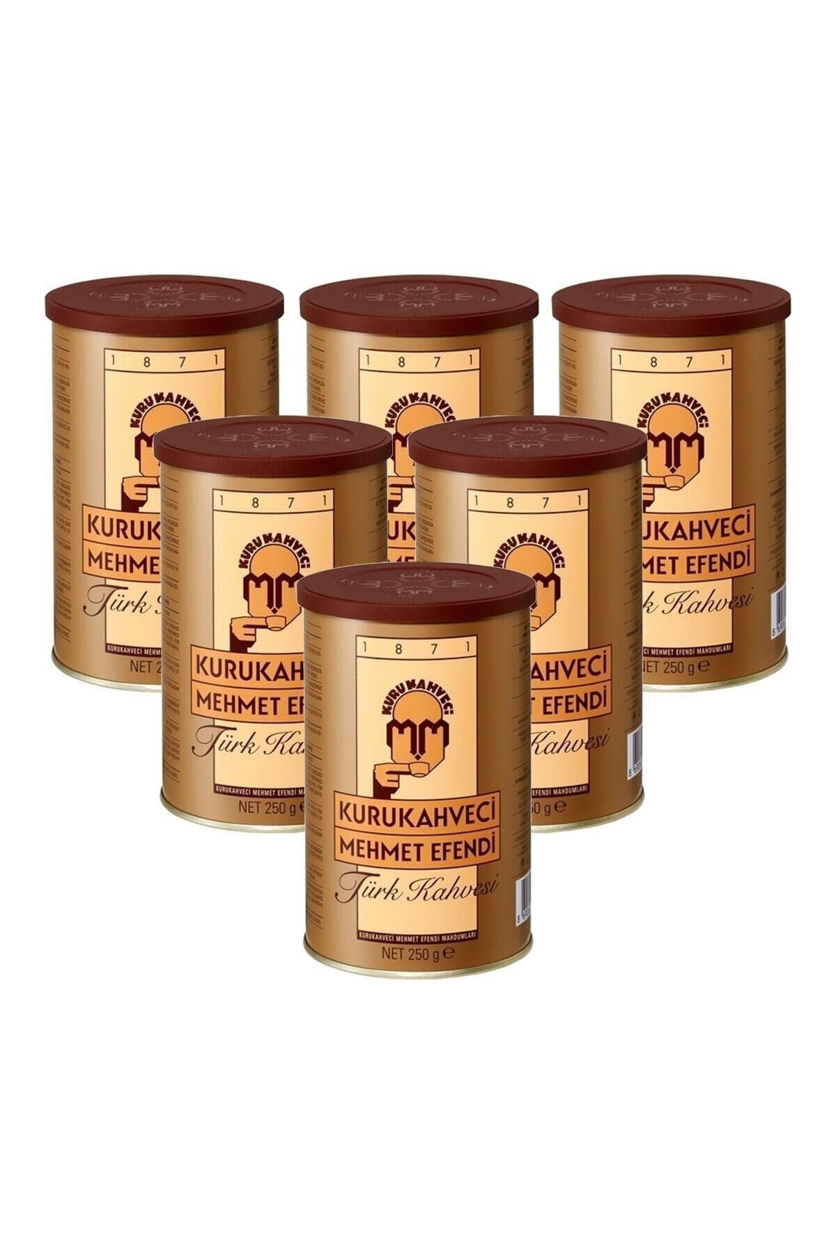 Kurukahveci Mehmet Efendi Türk Kahvesi 250 G Teneke Ambalaj X 6 Adet 8690627023401